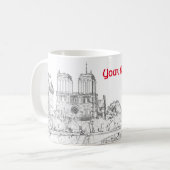 Darstellung von Notre Dame de Paris Kaffeetasse (Vorderseite Links)