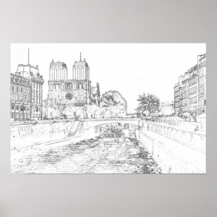 Darstellung von Notre Dame de Paris Poster