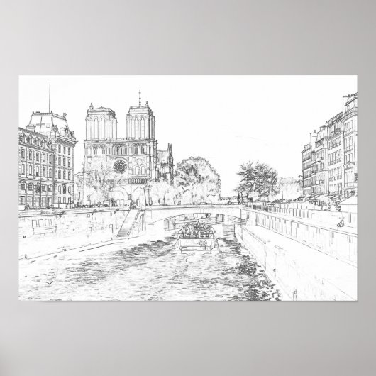 Darstellung von Notre Dame de Paris Poster (Vorne)
