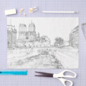 Darstellung von Notre Dame de Paris Seidenpapier (Handwerk)