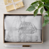 Darstellung von Notre Dame de Paris Seidenpapier (Geschenk)