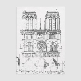Darstellung von Notre Dame de Paris Seidenpapier