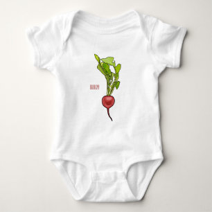 Darstellung von Radieschen-Cartoon Baby Strampler