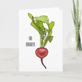 Darstellung von Radieschen-Cartoon Karte (Vorderseite)