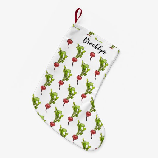 Darstellung von Radieschen-Cartoon Kleiner Weihnachtsstrumpf (Vorderansicht (hängend))