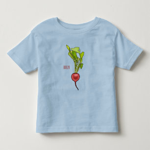 Darstellung von Radieschen-Cartoon Kleinkind T-shirt