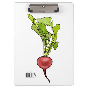 Darstellung von Radieschen-Cartoon Klemmbrett