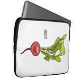 Darstellung von Radieschen-Cartoon Laptopschutzhülle (Vorne Rechts)