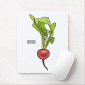 Darstellung von Radieschen-Cartoon Mousepad (Mit Mouse)