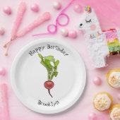 Darstellung von Radieschen-Cartoon Pappteller (Party)