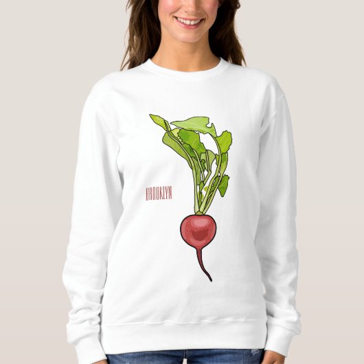Darstellung von Radieschen-Cartoon Sweatshirt (Vorderseite)