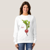 Darstellung von Radieschen-Cartoon Sweatshirt (Vorne ganz)