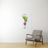 Darstellung von Radieschen-Cartoon Wandteppich (Beispiel)