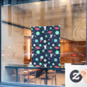 Darstellung von Raummustern Fensteraufkleber (Café-Fenster)