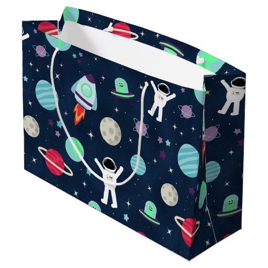 Darstellung von Raummustern Große Geschenktüte (Rückseite Schrägansicht)