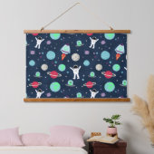 Darstellung von Raummustern Wandteppich Mit Holzrahmen (Schlafzimmer)