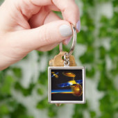 Darstellung von Satelliten über den Horizont der E Schlüsselanhänger (Hand)