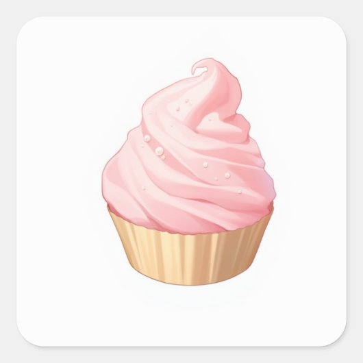 Darstellung von spielerischer Pastel Quadratischer Aufkleber (Vorderseite)