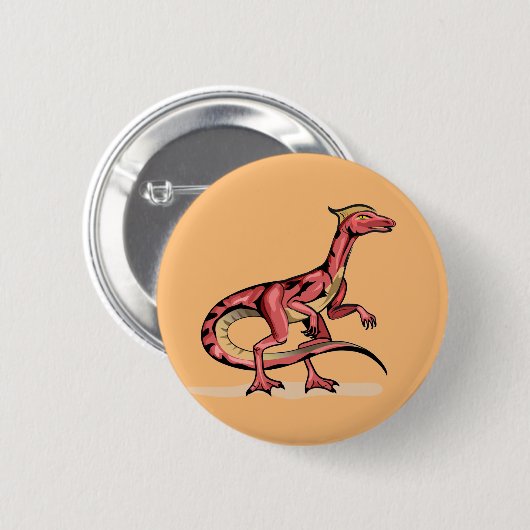 Darstellung von Velociraptor. Button (Vorne & Hinten)