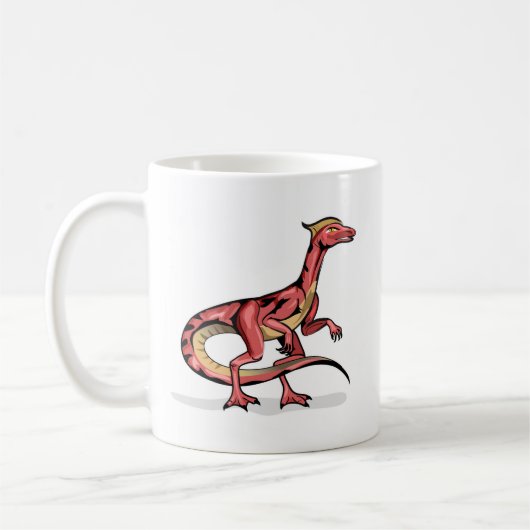 Darstellung von Velociraptor. Kaffeetasse (Links)