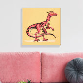 Darstellung von Velociraptor. Leinwanddruck (Insitu (Wohnzimmer))