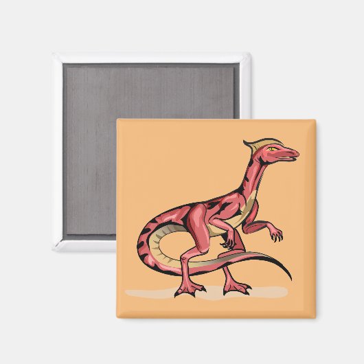 Darstellung von Velociraptor. Magnet (Vorderseite/Rückseite)