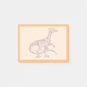 Darstellung von Velociraptor. Post-it Klebezettel