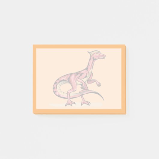 Darstellung von Velociraptor. Post-it Klebezettel (Vorderseite)