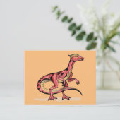 Darstellung von Velociraptor. Postkarte (Stehend Vorderseite)