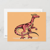 Darstellung von Velociraptor. Postkarte (Vorne/Hinten)