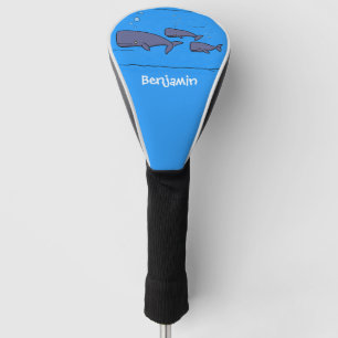 Darstellung von Walen mit niedlicher Wanderung in Golf Headcover