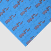 Darstellung von Walen mit niedlicher Wanderung in  Seidenpapier (Ausschnitt)