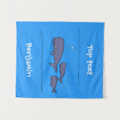 Darstellung von Walen mit niedlicher Wanderung in Wandteppich (Vorderseite (Horizontal))