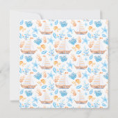 Darstellung von Wasserstränden und Babydusche Einladung (Rückseite)