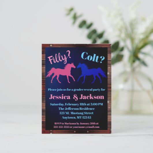 Darstellung von Western im Stile von Fill oder Col Einladung (Stehend Vorderseite)