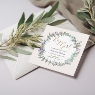 Darstellungen des Watercolor Floral Boho rustikale Einladung