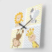 Darstellungen von Kleinkindern Quadratische Wanduhr (Winkel)