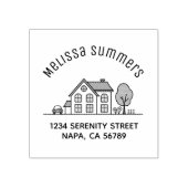 Darstellungsbogen-Adresse 4 Gummistempel (Prägung)