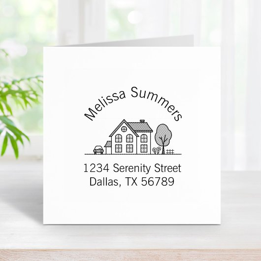 Darstellungsbogen-Adresse 4 Gummistempel