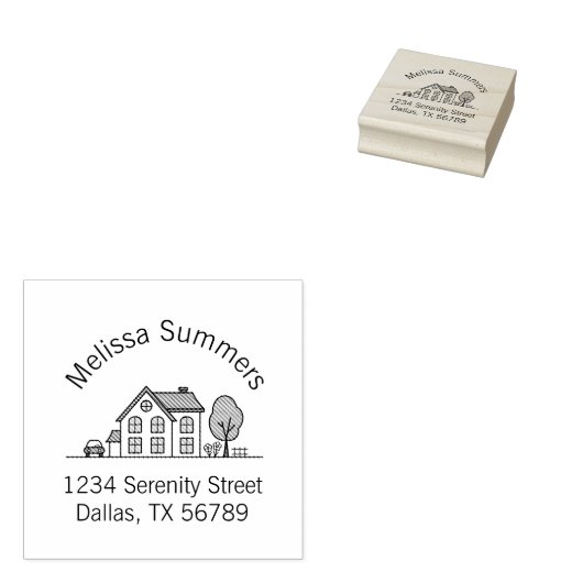 Darstellungsbogen-Adresse 4 Gummistempel (Stempel)