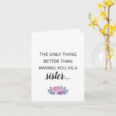 Darstellungskarte der Schwangerschaft bei Schweste Karte (Gelbe Blume)