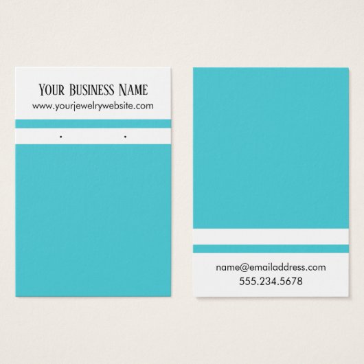 Darstellungskarten für den türkisfarbenen Streifen (Vorne & Hinten)