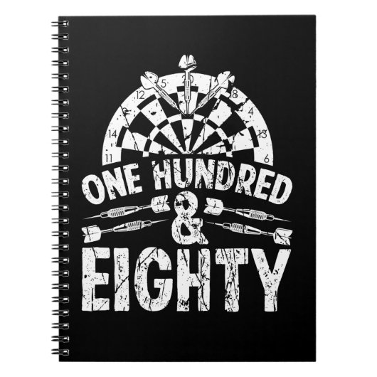 Dart 180 Darts Player 180, 100 und 80 Notizblock (Vorderseite)