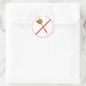Dart Arrows verboten! Runder Aufkleber (Tasche)