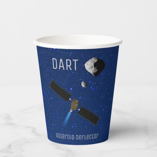 DART Asteroid-Deflektiergeräte Pappbecher (Vorderseite)