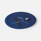 DART Asteroid-Deflektiergeräte Pappteller (Schrägansicht)