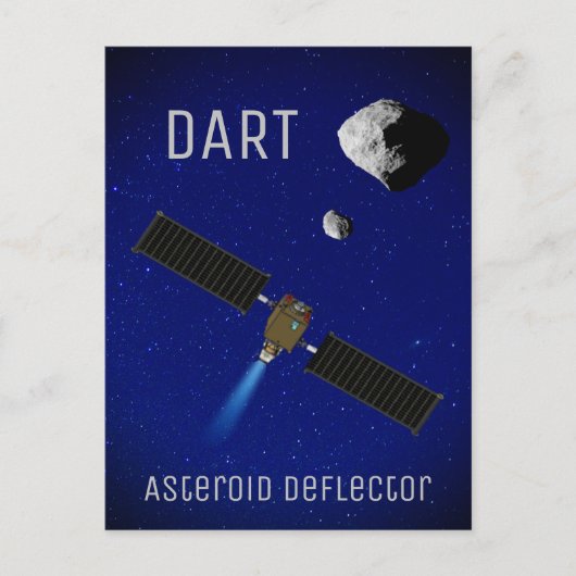 DART Asteroid-Deflektiergeräte Postkarte (Vorderseite)