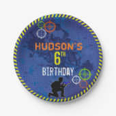 Dart Birthday Party Blaster Wars Food Pappteller (Vorderseite)