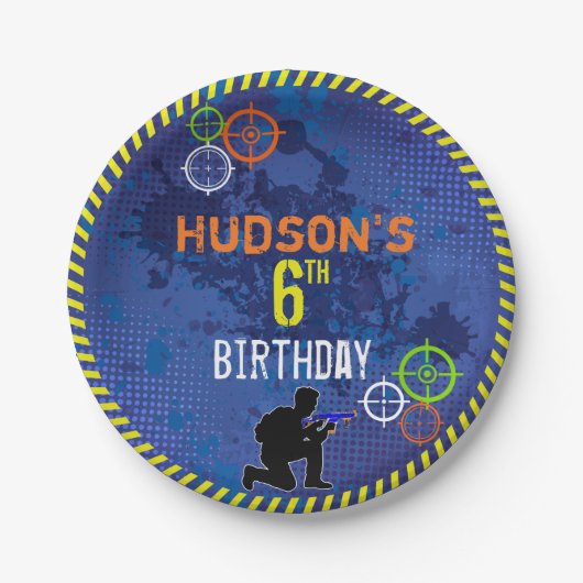 Dart Birthday Party Blaster Wars Food Pappteller (Vorderseite)