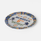 Dart Birthday Party Militärische Camouflage Soldat Pappteller (Schrägansicht)